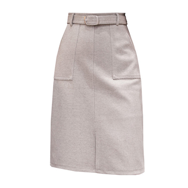 Fusta dama casual model nou cu buzunare si curea in mai multe culori