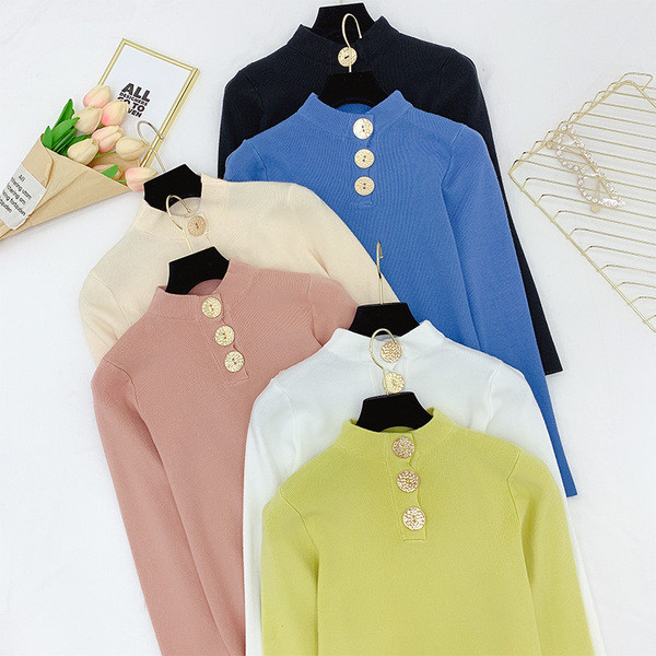 Γυναικεία μπλούζα με κουμπιά και μακρύ μανίκι σε διάφορα χρώματα