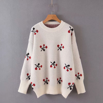 Hosszú és vastag női pulóver rátéttel - három színben