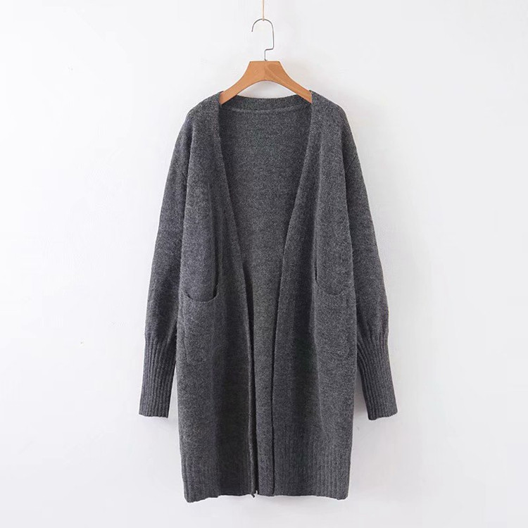 Vesta lunga de dama cu buzunare fara inchidere in mai multe culori