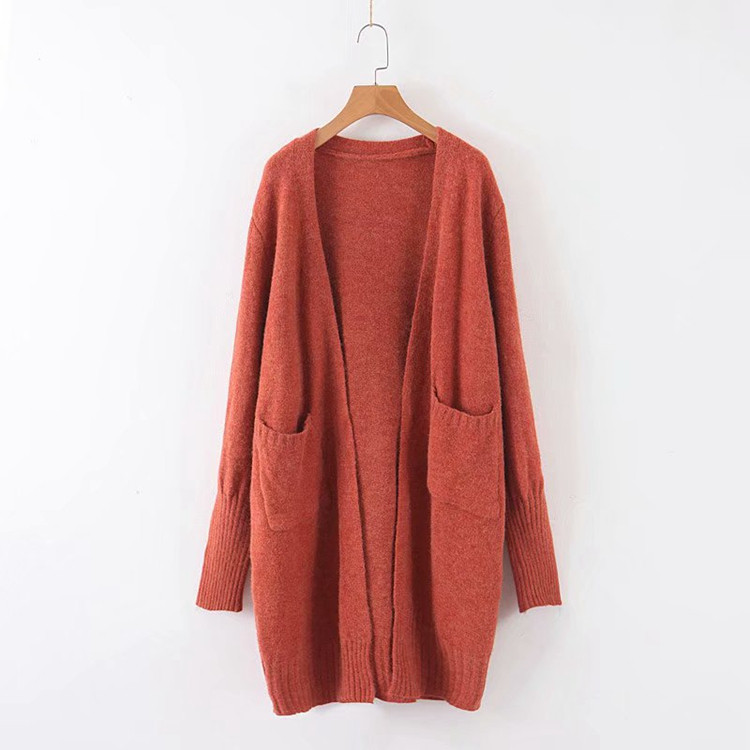 Vesta lunga de dama cu buzunare fara inchidere in mai multe culori