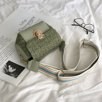 Modern női táska hosszú füllel, zöld, kék, fekete, barna és piros színben