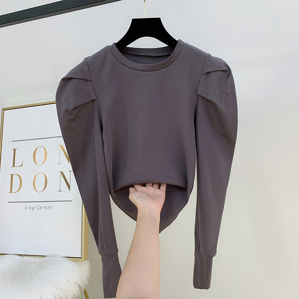 Modern női blúz O-nyakkal, többféle színben