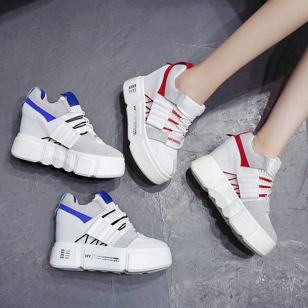 Női tornacipő magas talppal, két színben