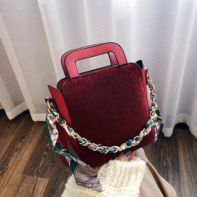 Modern női táska hosszú és rövid fülekkel, többféle színben