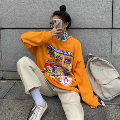 Bluza larga dama in mai multe culori cu aplicatie