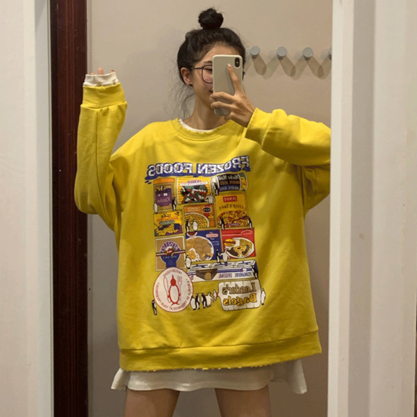 Bluza larga dama in mai multe culori cu aplicatie