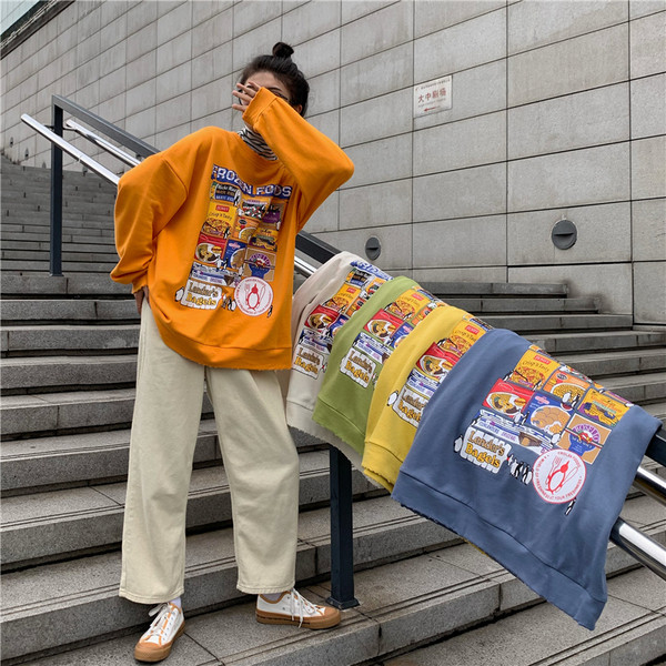 Bluza larga dama in mai multe culori cu aplicatie