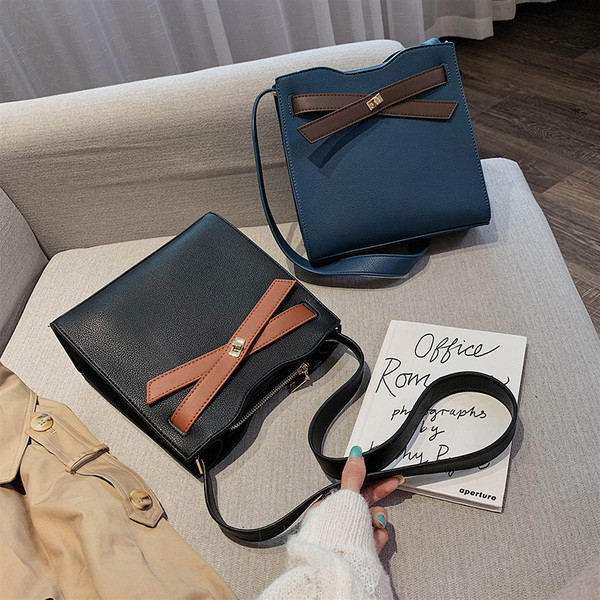 Öko bőrből készült modern női táska cipzárral több színben