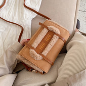 Női táska öko velúr pehellyel több színben