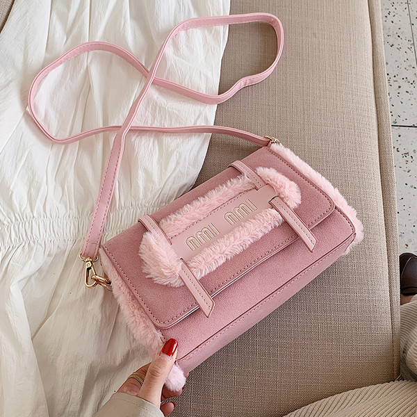 Női táska öko velúr pehellyel több színben