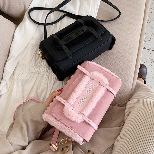 Női táska öko velúr pehellyel több színben