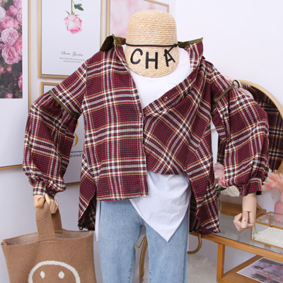 Új modell kockás női ing, hosszú ujjal több színben