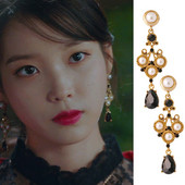 Cercei eleganti de dama cu perle in negru