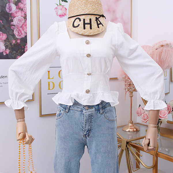 Modern kockás női ing négyzet alakú nyakkivágással, több színben