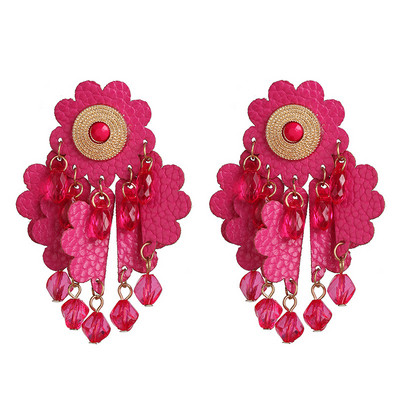 Elegáns női függő fülbevaló kövekkel több színben