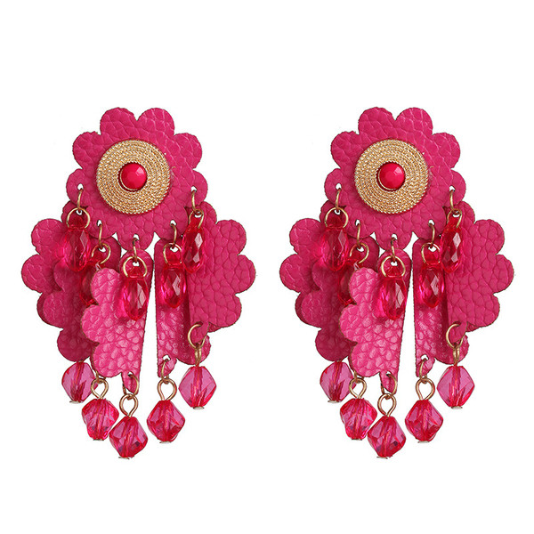 Elegáns női függő fülbevaló kövekkel több színben