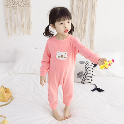 Gyermek pizsama lányoknak két színben, gombokkal és zsebbel