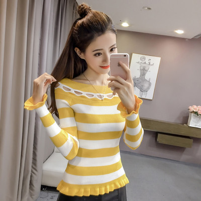 Γυναικεία σύγχρονη ριγέ μπλούζα σε διάφορα χρώματα