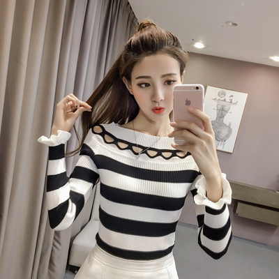 Γυναικεία σύγχρονη ριγέ μπλούζα σε διάφορα χρώματα