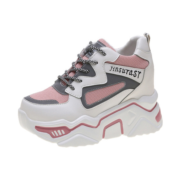 Alkalmi női tornacipő fűzővel és durva talppal, három színben