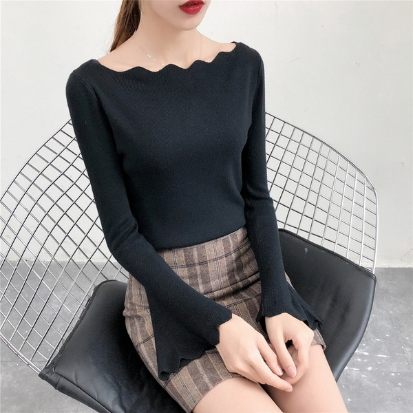 Modern női blúz négy színben lótusz ujjakkal