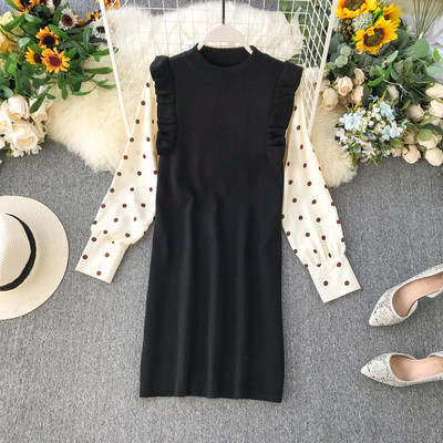 Lezser női ruha kerek nyakkivágással több színben