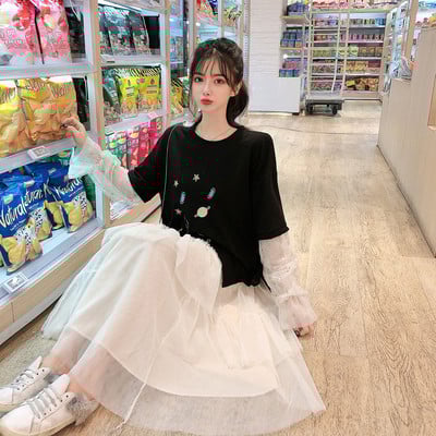 Modern szett - rátétes blúz és tüllszoknya