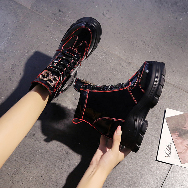 Női őszi csizma magas talppal több színben