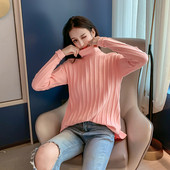 Modern női pulóver három színben, hosszú modellben