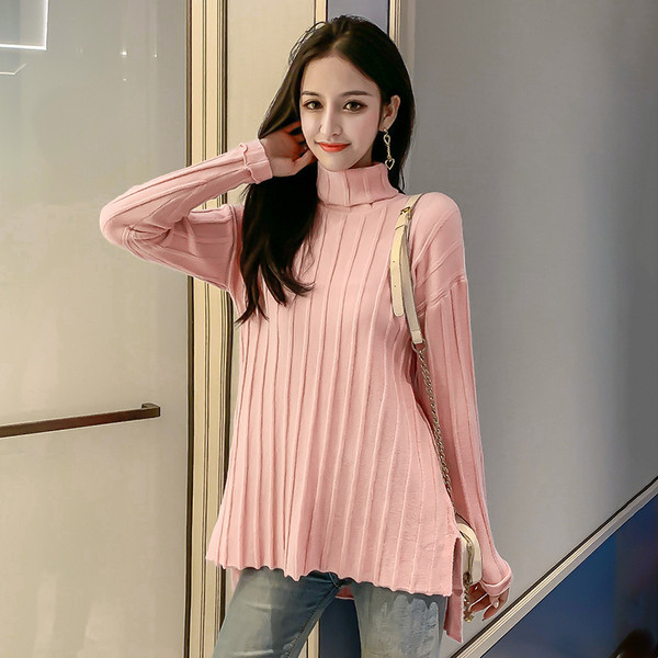 Modern női pulóver három színben, hosszú modellben