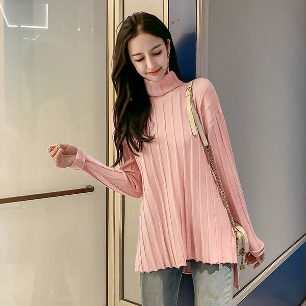 Modern női pulóver három színben, hosszú modellben