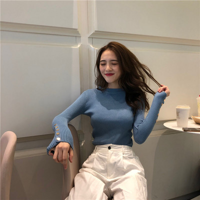 Bluza de dama cu nasturi si guler polo in mai multe culori