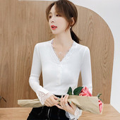 Női korszerű blúz modell spitz nyakkivágással