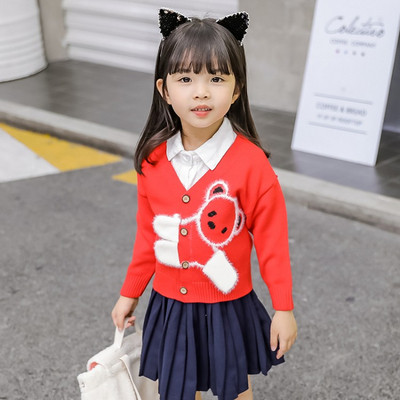 Modern gyerekmellény lányoknak két színben V-nyakkal