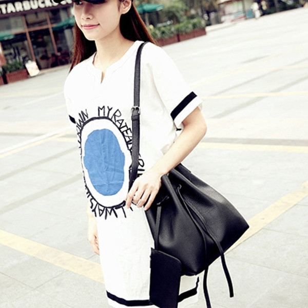 Női fekete táska típusú táska + mini pénztárca