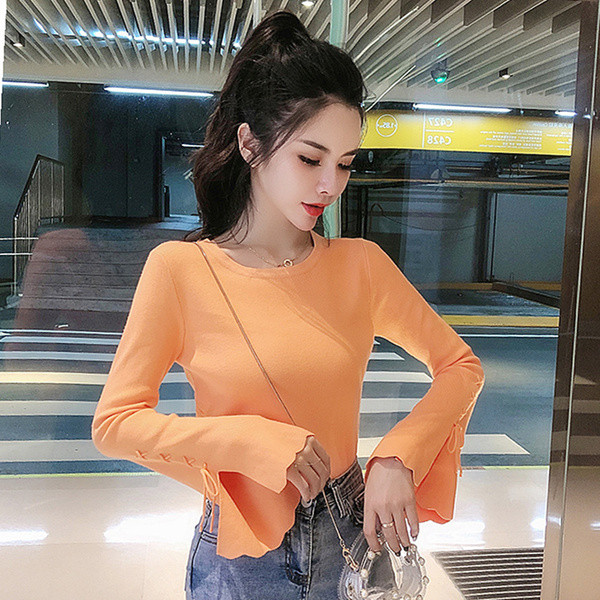 Modern női blúz O-nyakkal, több színben