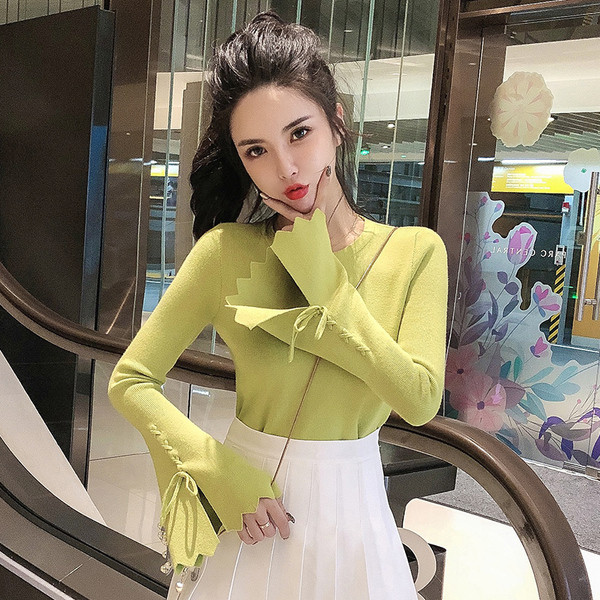 Modern női blúz O-nyakkal, több színben