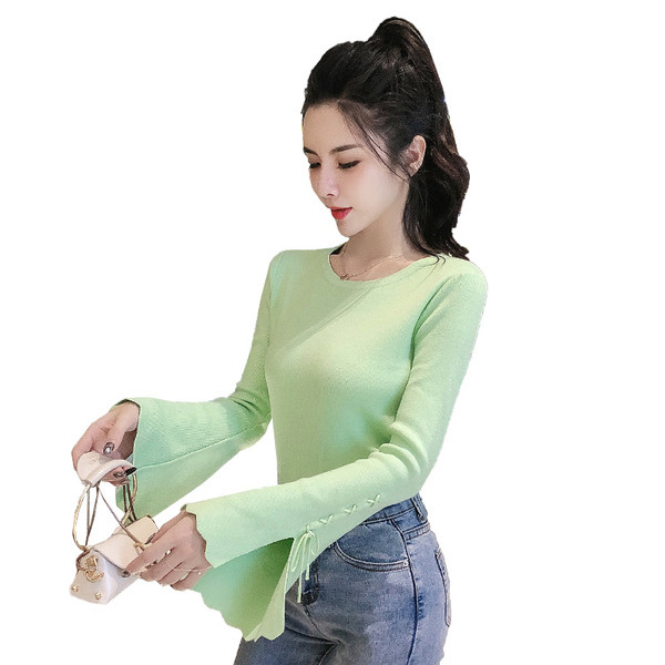 Modern női blúz O-nyakkal, több színben