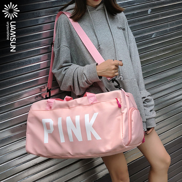 Geanta sport de dama model NOU in roz si negru