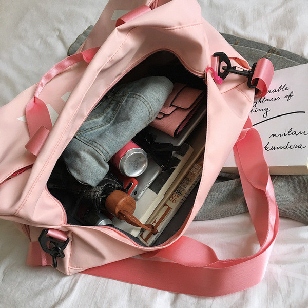 Geanta sport de dama model NOU in roz si negru