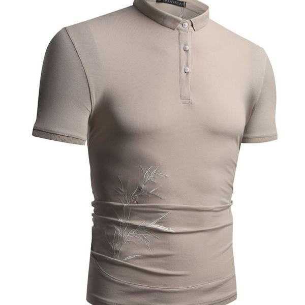 Modern férfi póló három színben hímzéssel