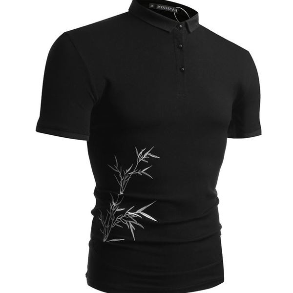 Modern férfi póló három színben hímzéssel