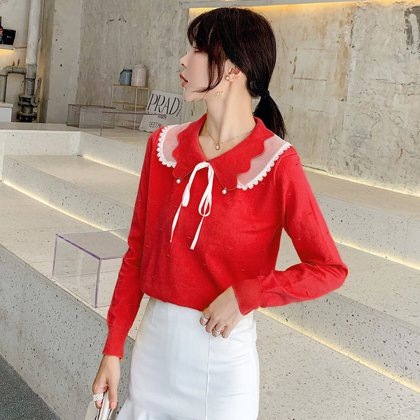 Női alkalmi blúz több színben, dekorgyöngyökkel