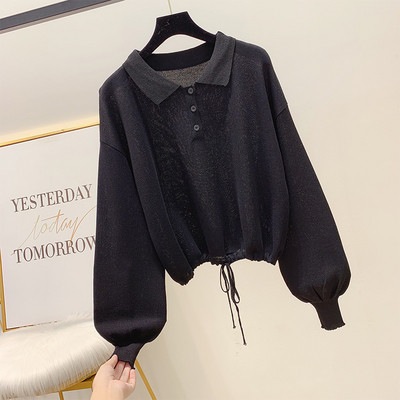 Modern női blúz gallérral és gombokkal több színben