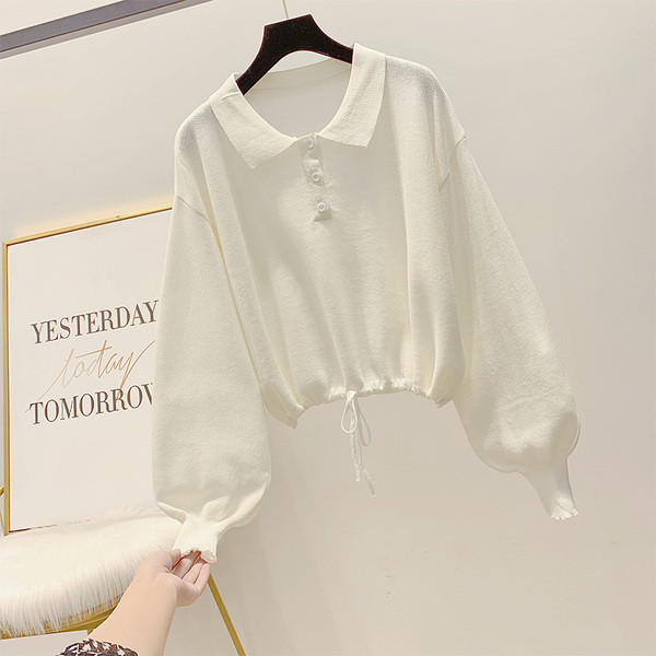 Modern női blúz gallérral és gombokkal több színben