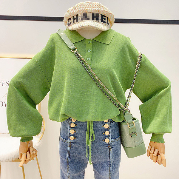 Modern női blúz gallérral és gombokkal több színben