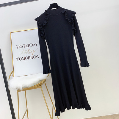 Lezser női ruha hosszú ujjal, három színben