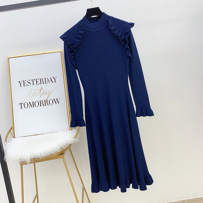 Lezser női ruha hosszú ujjal, három színben