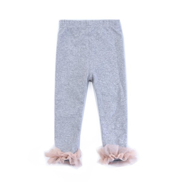 Modern gyerek leggings lányoknak fekete és szürke színben